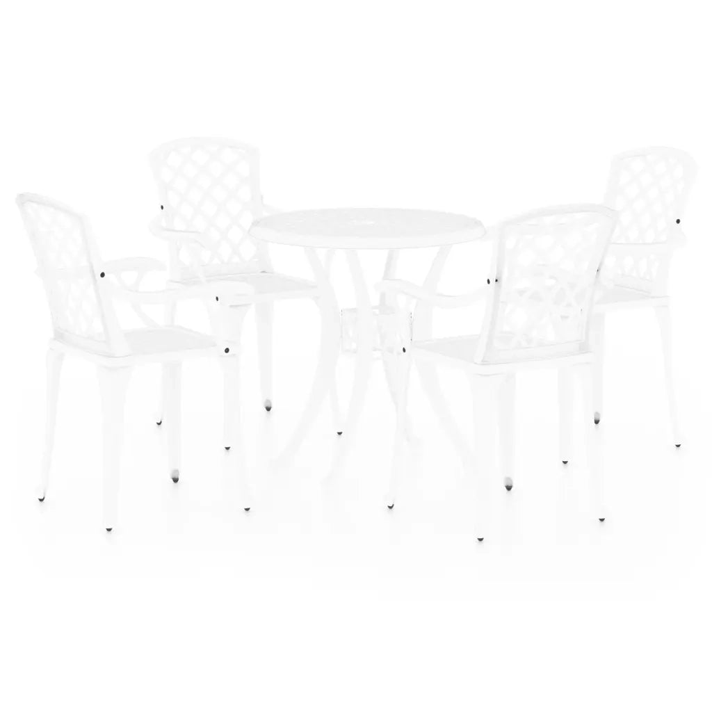 Set da Bistrot 5 pz in Alluminio Pressofuso Bianco 3070609