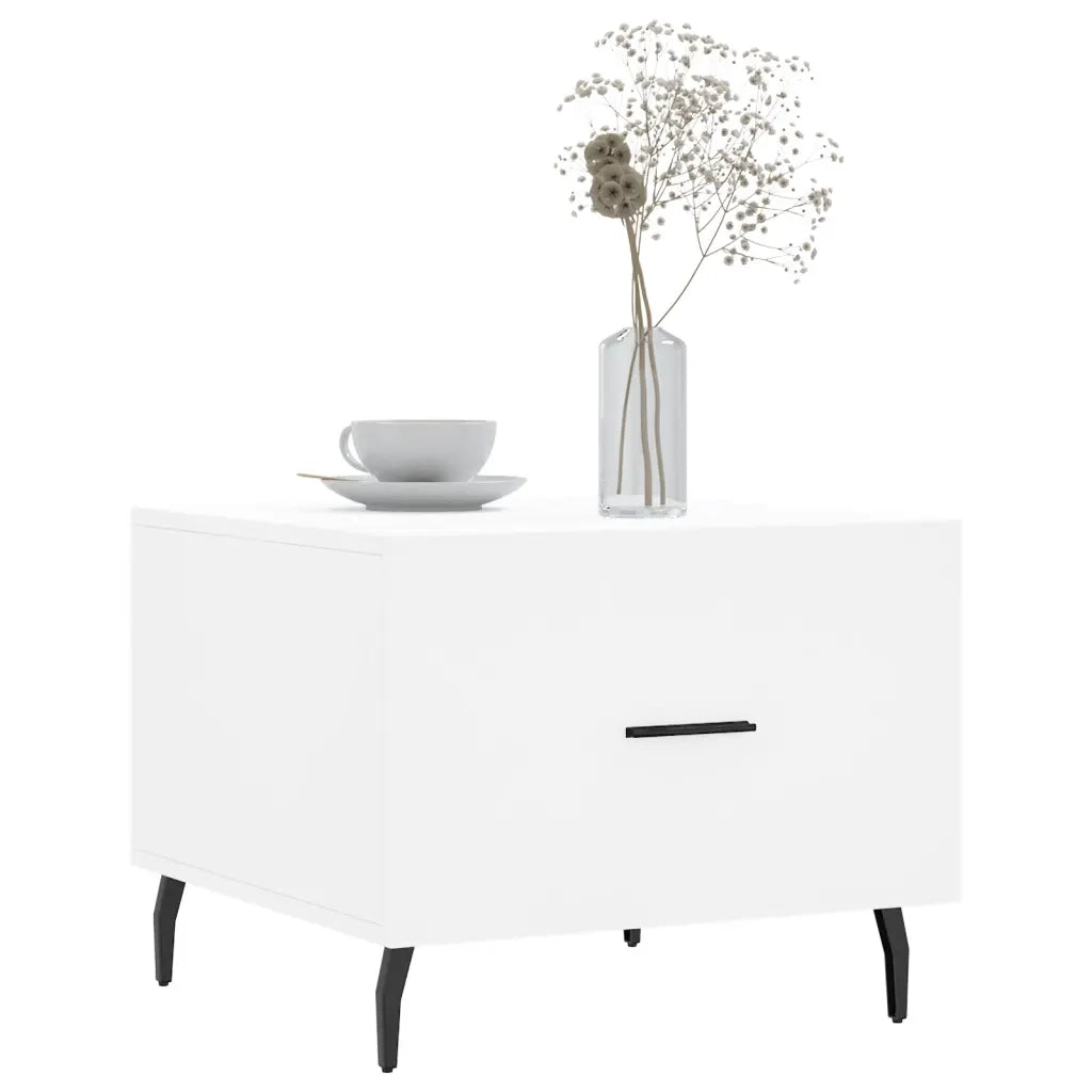 2 pz Tavolini da salotto | Tavolino da caff¨¨ | Tavolino da Soggiorno Bianchi 50x50x40 cm Legno Multistrato
