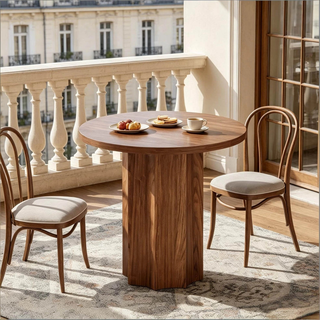 TAVOLO Rotondo 80 x 80 x 75 cm MDF Marrone
