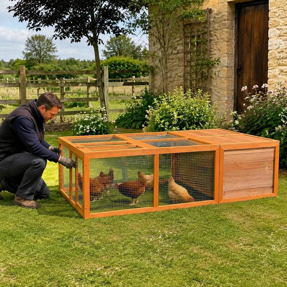 Garden Animal Cage 150x100x50 Cm Solid Fir Wood