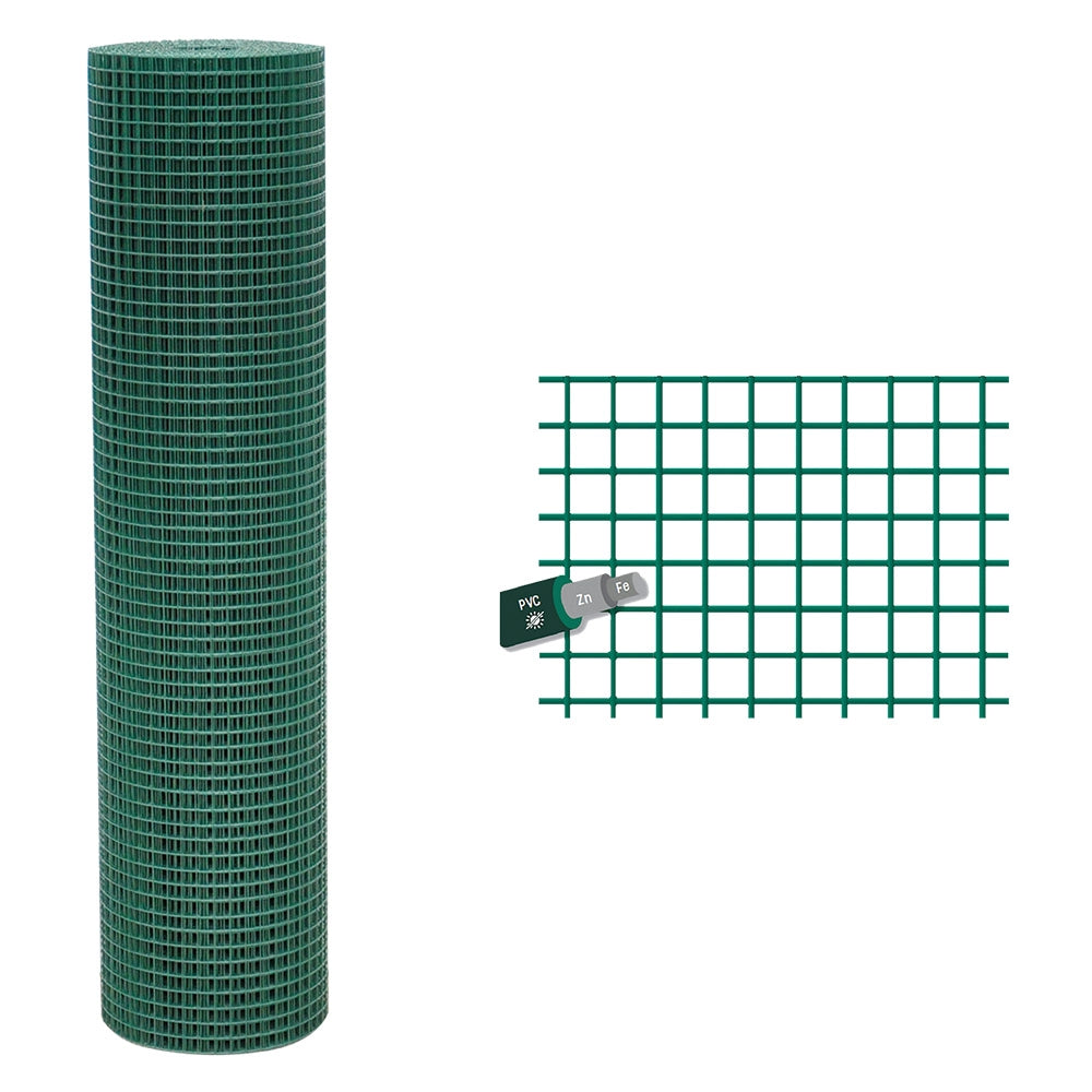 RETE ELETTROSALDATA PLASTIFICATA 6 x 6 Filo Ø mm. 1 - H. cm 50 x mt. 25  - SIDEX