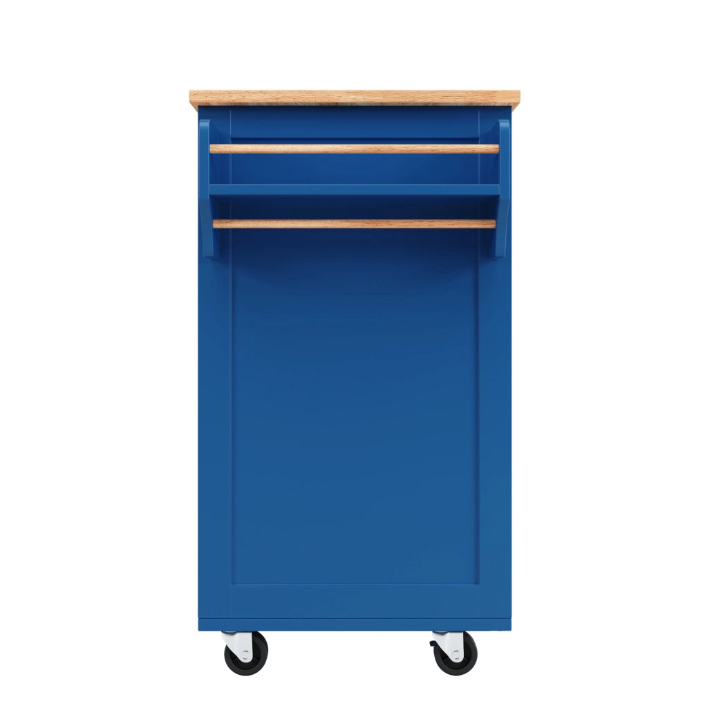 CARRELLO DA CUCINA 102x45x92 cm Blu in MDF e metallo