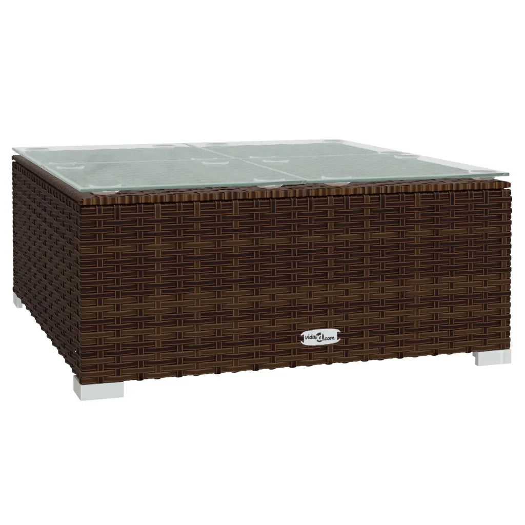 Set Divani da Giardino 8 pz con Cuscini in Polyrattan Marrone 3101964