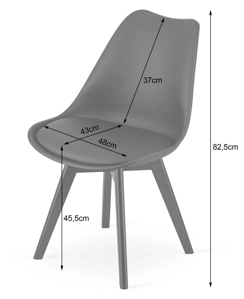 Sedia VALORA RIXK - Trasparente con gambe nere x 4