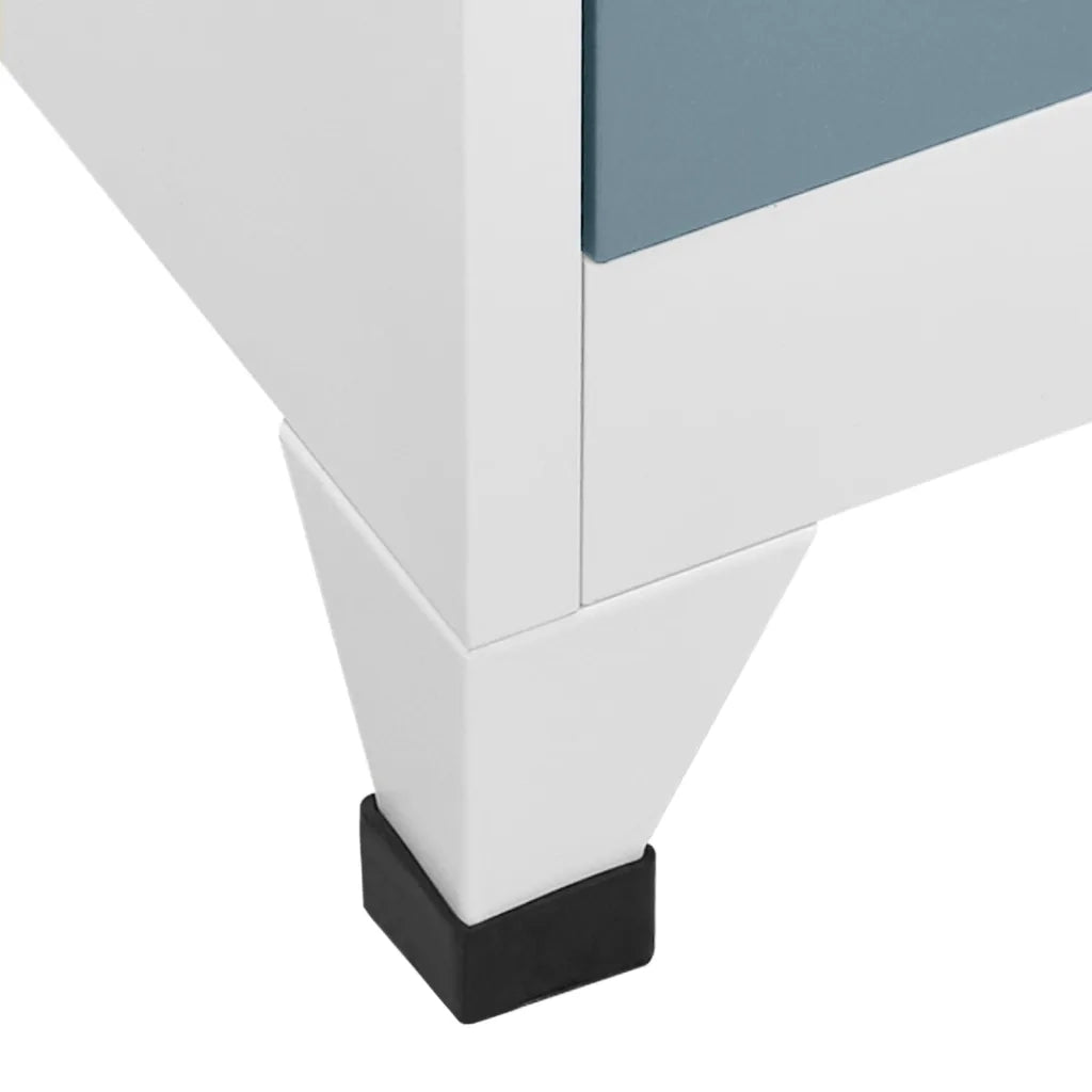 Armadio a casellari moderno design contemporaneo ufficio 90 x 40 x 180 cm in acciaio grigio chiaro 02_0047044
