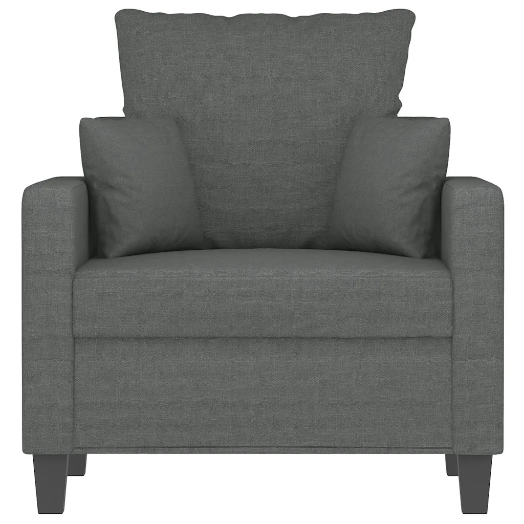Fauteuil Gris foncé 60 cm Tissu