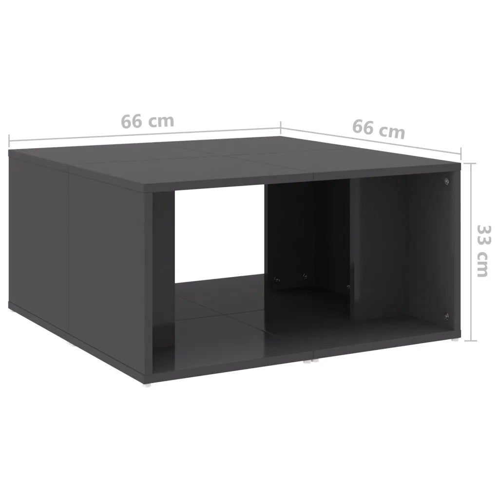 Tavolini salotto | Tavolino da caff¨¨ | Tavolino da Soggiorno 4 pz Grigio Lucido 33x33x33cm Legno Multistrato