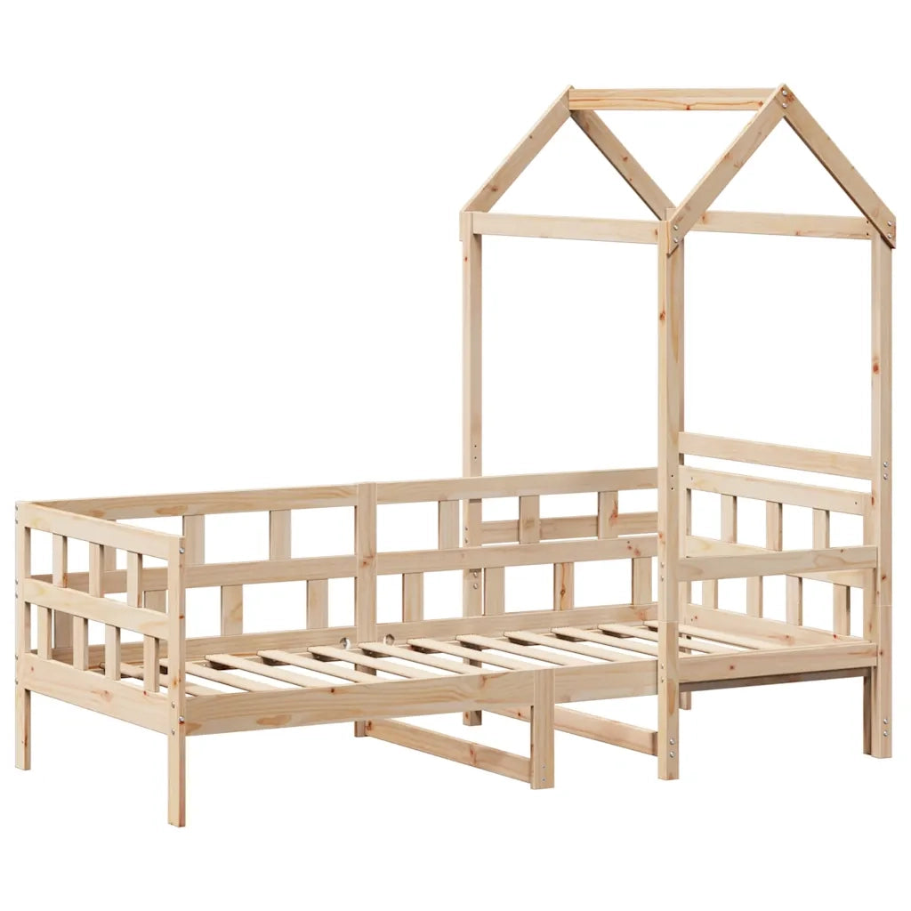 Letto singolo | Letto per adulti | Dormeuse con Tetto 80x200 cm in Legno Massello di Pino