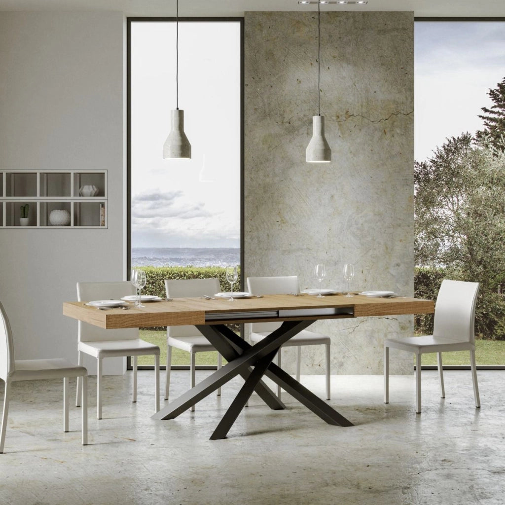 Tavolo Allungabile 120-224x90x77 cm Volantis Quercia Natura