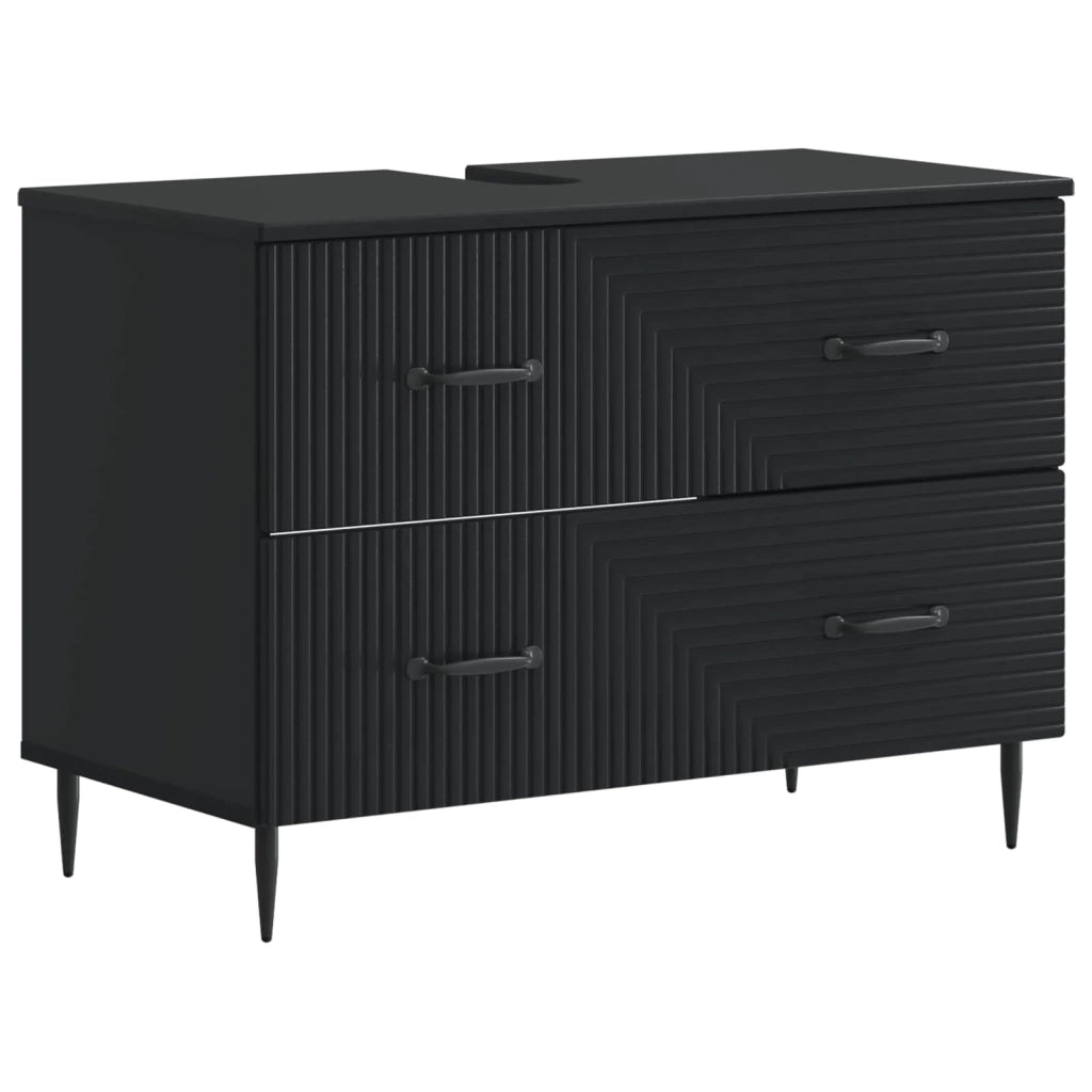Set di Armadi da Bagno da 2 Pezzi HAARLEM Nero 3417532
