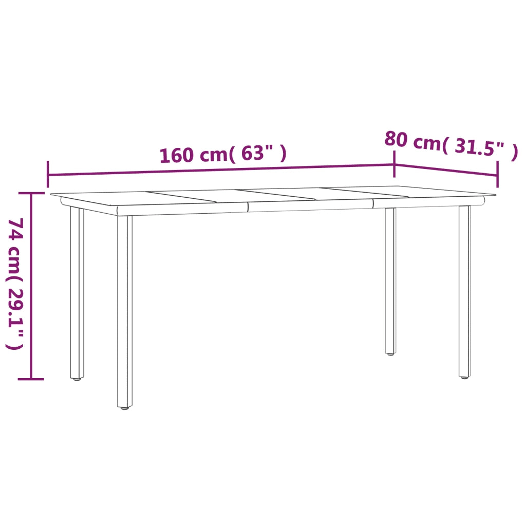 Set da Pranzo da Giardino 5 pz | Set Salotto da Giardino Nero con Cuscini in Polyrattan