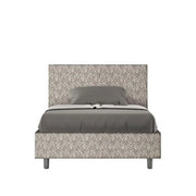 Letto una piazza e mezza contenitore imbottito 120x190 tessuto Era 2 grigio Adele