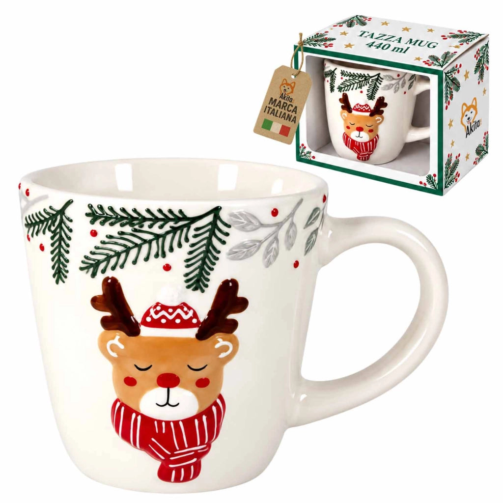 Akitaink Tazza Mug Renna 440 ml in Ceramica