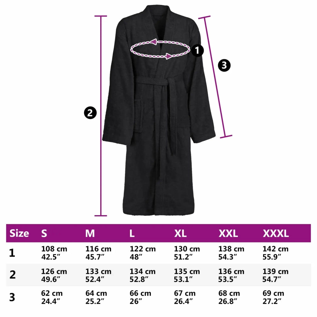 Accappatoio KINN Nero XL Cotone 4100880