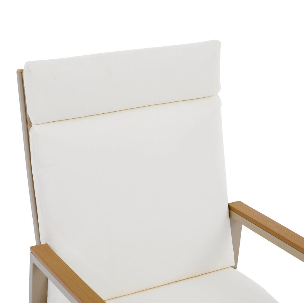 Set di 2 sedie da esterno in ferro zincato beige