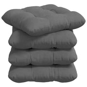 Cuscini per Seduta 4 pz | Cuscini per sedie Grigio scuro 40 x 40 cm