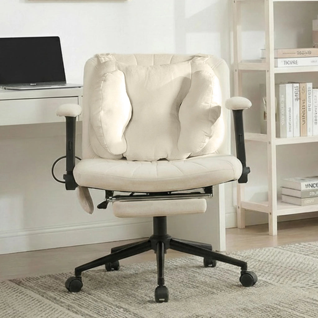 Sedia da ufficio regolabile con poggiapiedi ¨C Minimal ¨C Beige