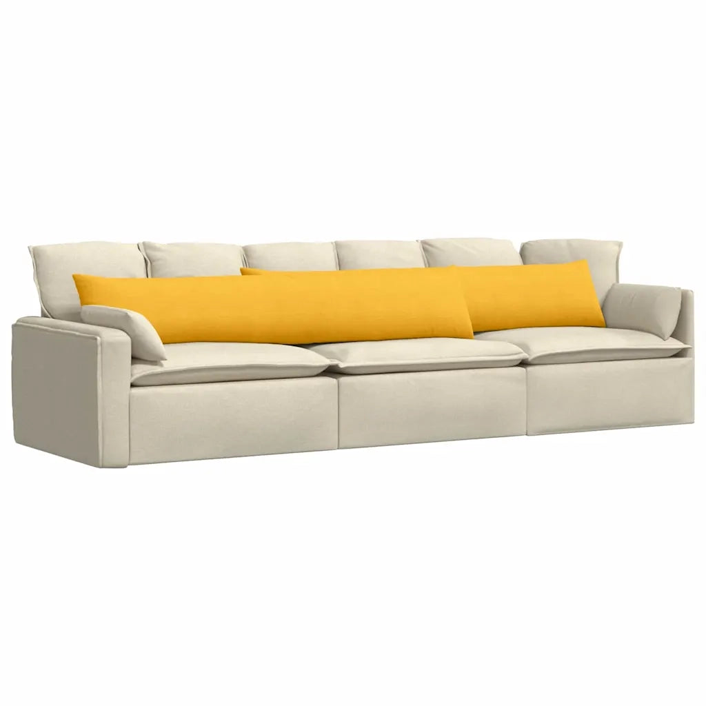 Cuscini da Divano 2 pcs Giallo Chiaro 200 x 40 cm 42013909