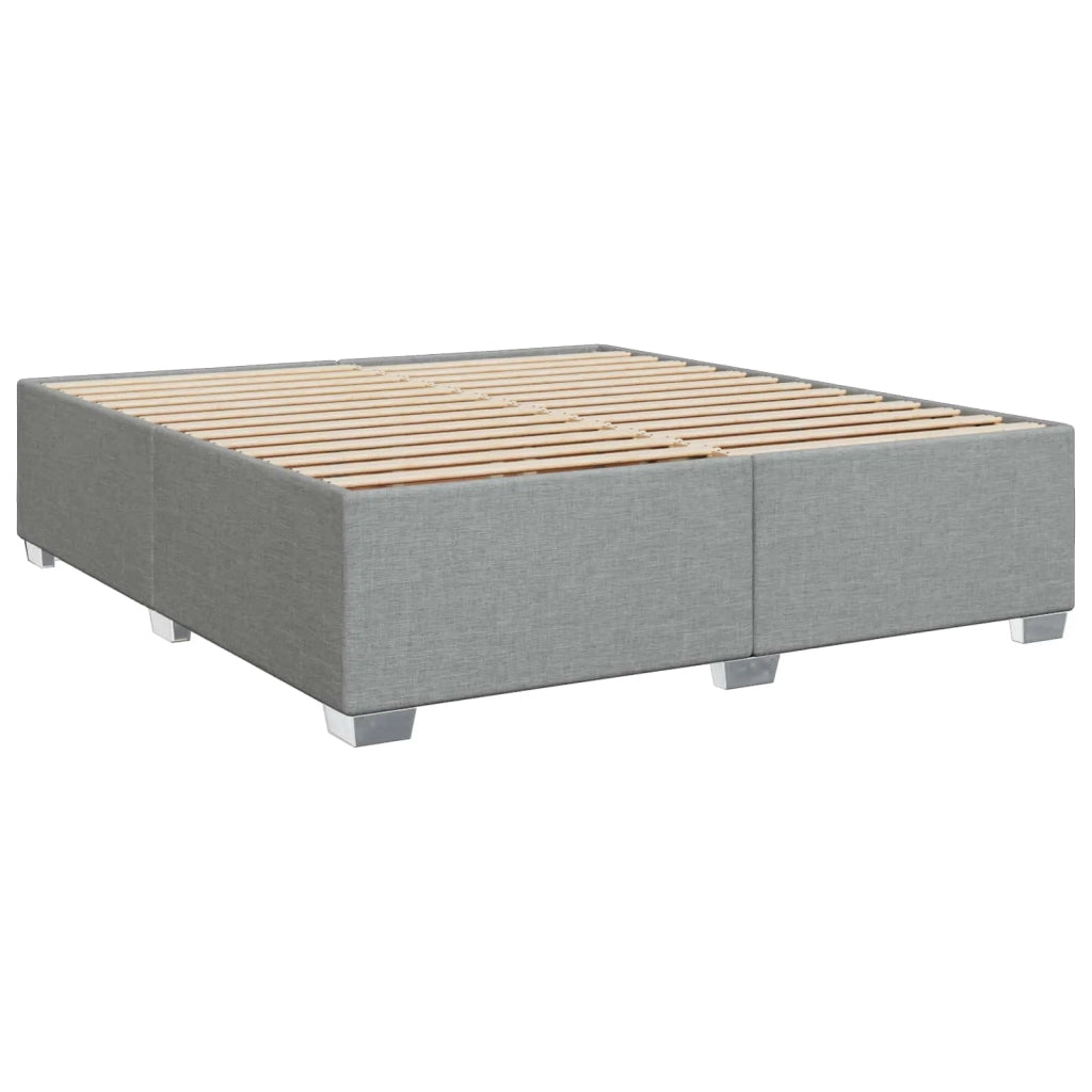 Letto con Box Spring, Materasso e LED Grigio Chiaro Tessuto 3452022
