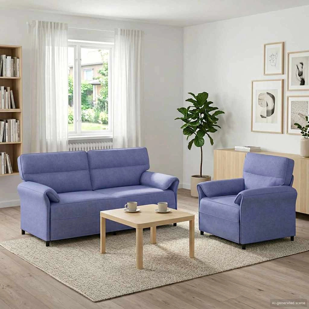 Set di divani 2 pz Blu jeans Tessuto 3424870