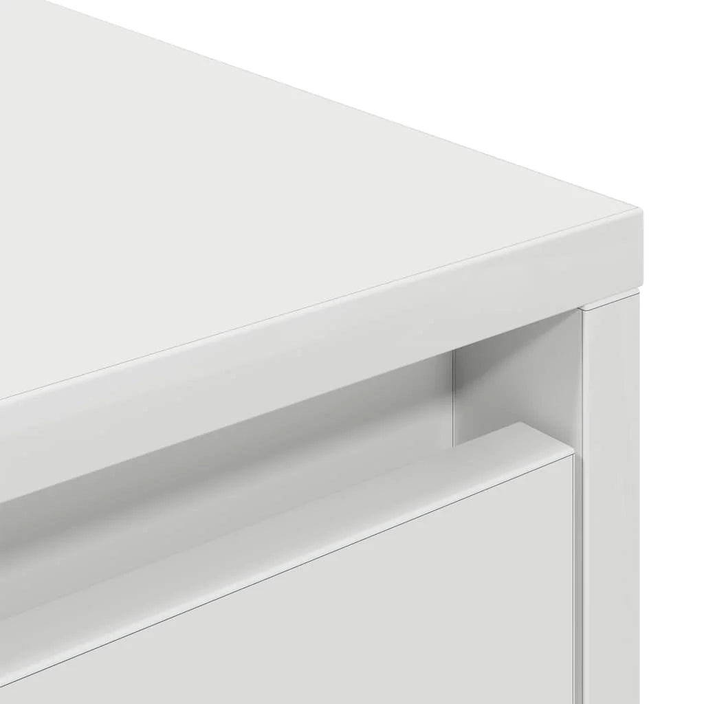 Porta TV con luci LED 193,5 x 41 x 50 cm pratico spazio portaoggetti design moderno in legno multistrato bianco 02_0055838
