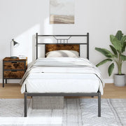 Giroletto senza Materasso-Struttura Letto Rovere Fumo 80x200 cm in Truciolato 774519