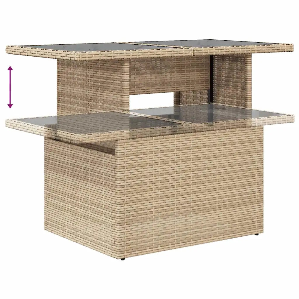 Set Divano da Giardino 5 pcs Beige e Crema polyrattan 3349177