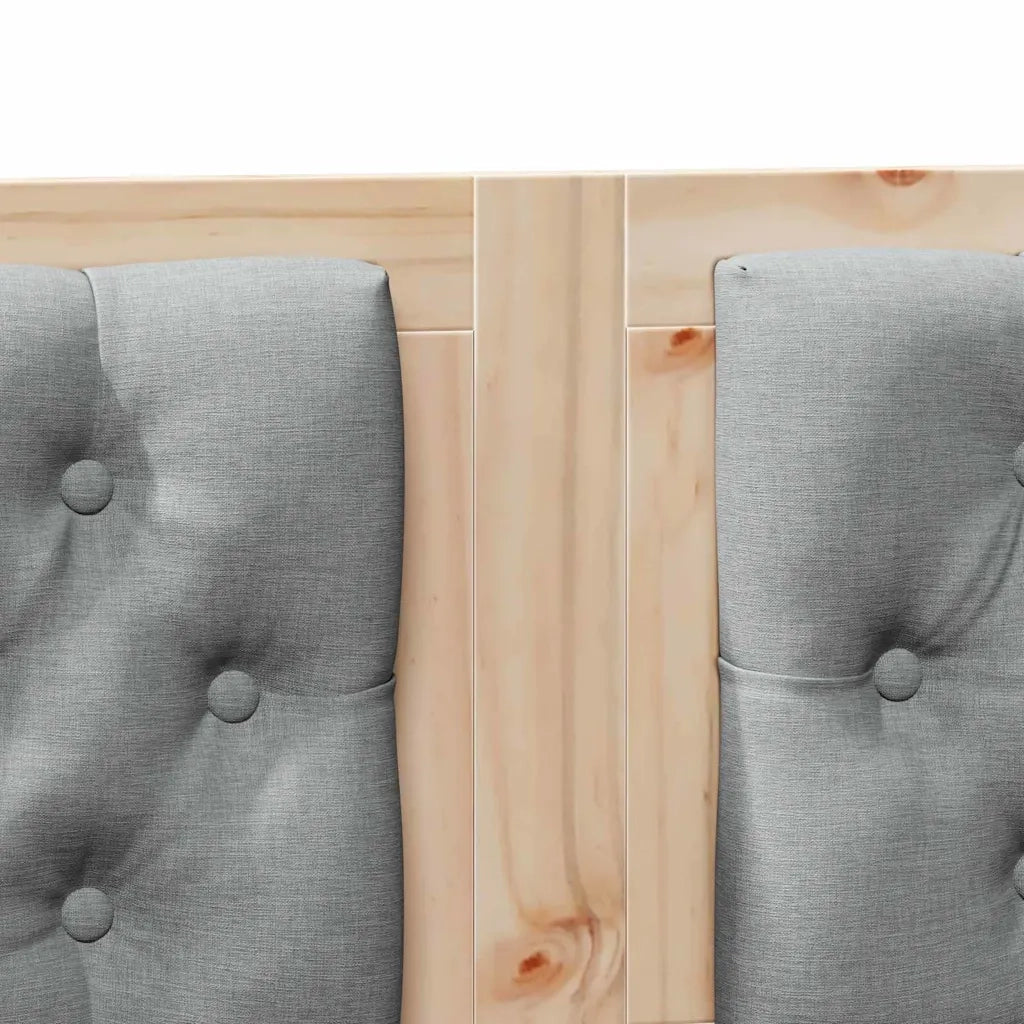 Testiera | Testata Marrone e grigio chiaro 120 cm Legno di pino massello