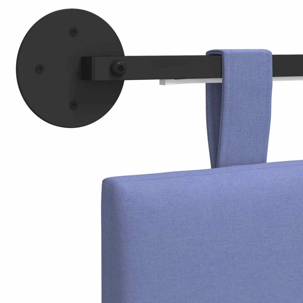 Testiera | Testata sospesa Con luce LED Blu jeans Tessuto