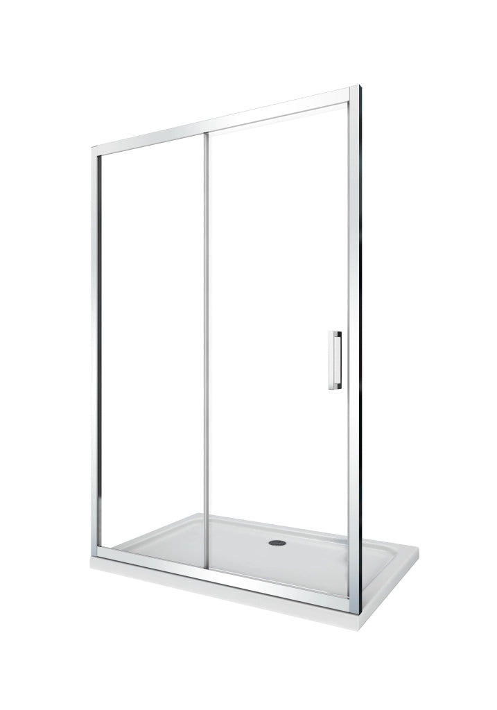 Porta doccia vetro 6 mm per installazione in nicchia Altezza 190 cm installazione reversibile cm 150-155