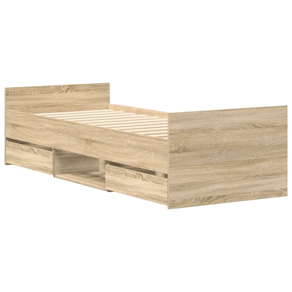 Giroletto con Testiera e Pediera Rovere Sonoma 90x190 cm