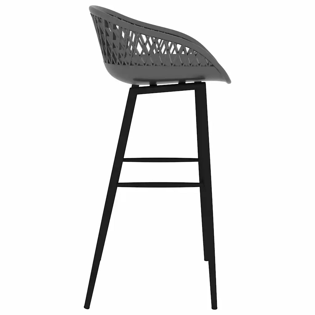 Set da Bar 7 pz Bianco e Grigio 3057447
