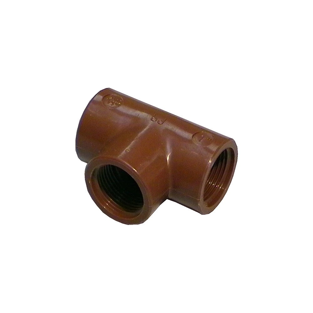 Raccordo "t" fff in pp marrone