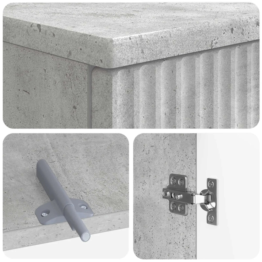 Set di Armadi da Bagno da 2 Pezzi ARNHEM Grigio Cemento 3417606