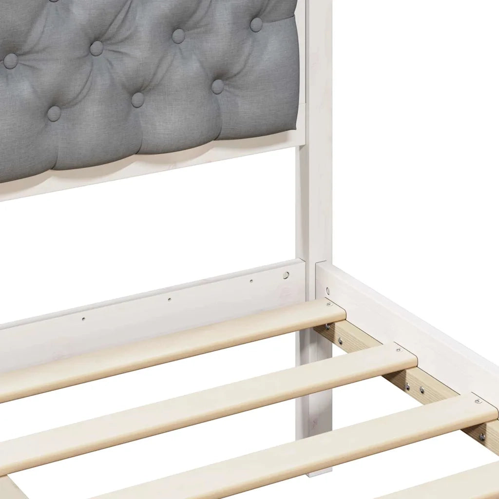 Letto matrimoniale | Letto per adulti | Struttura del letto Grigio chiaro 160 x 200 cm Pino massello