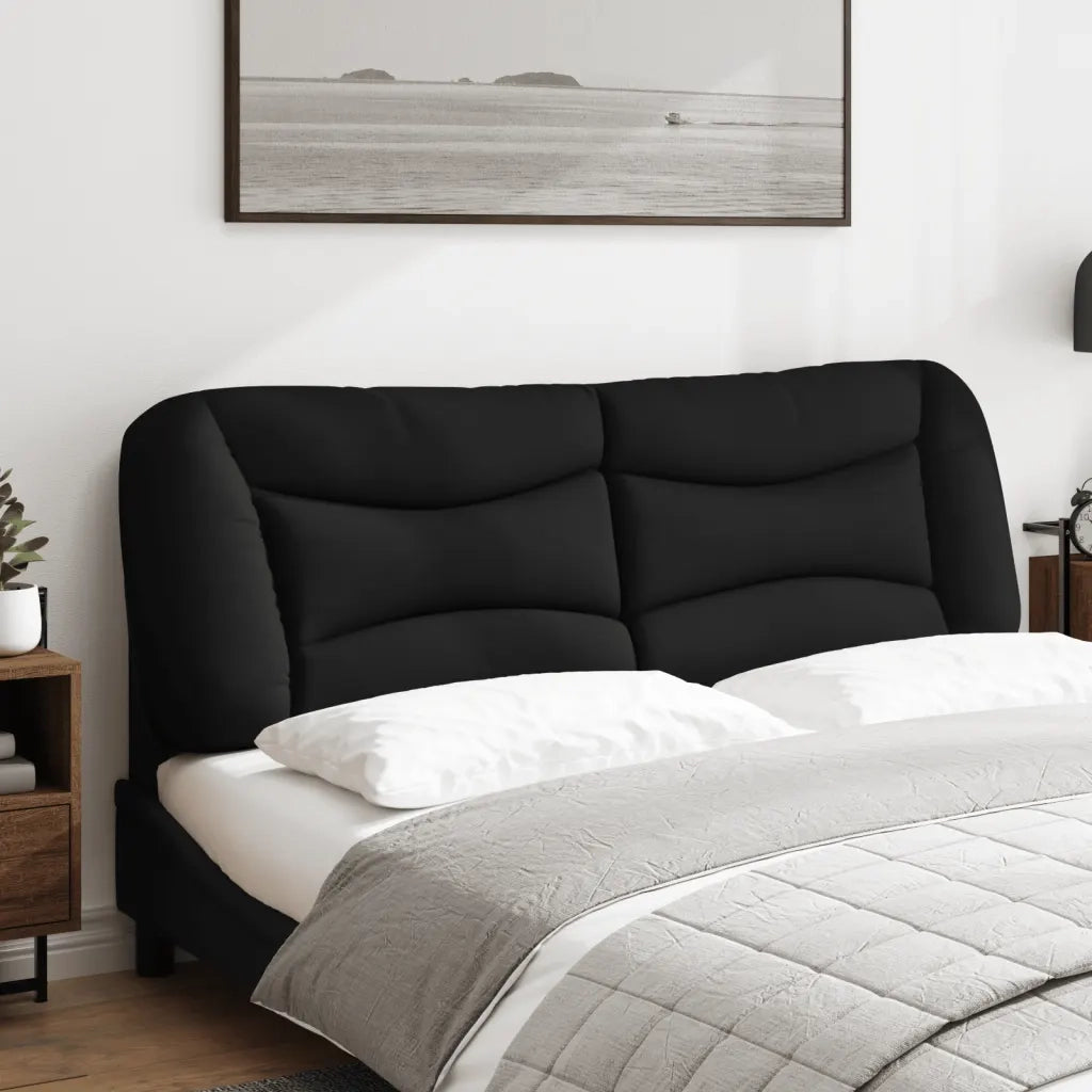 Coussin de tête de lit Hvar noir 160 cm tissu
