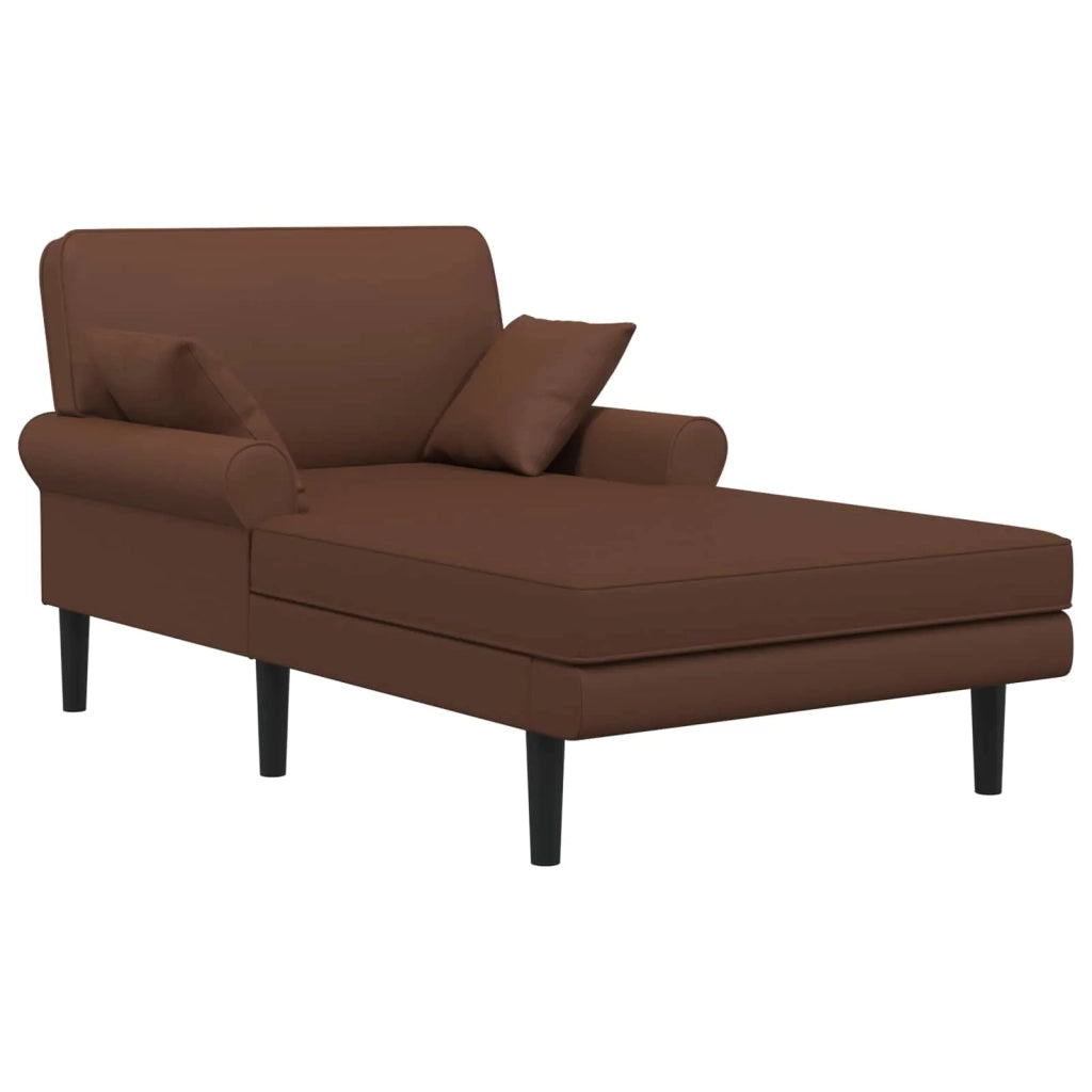 Chaise longue Marrone Similpelle 42048095