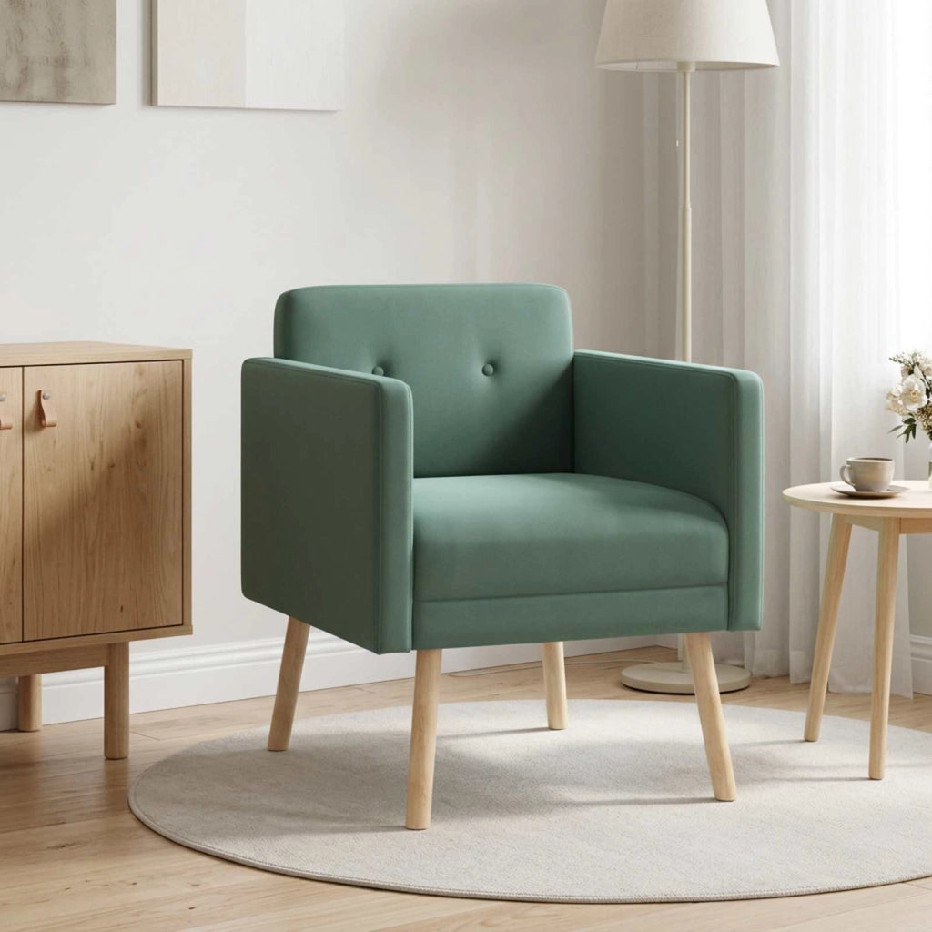 Poltrona decorativa Verde Mare Velluto 42044806