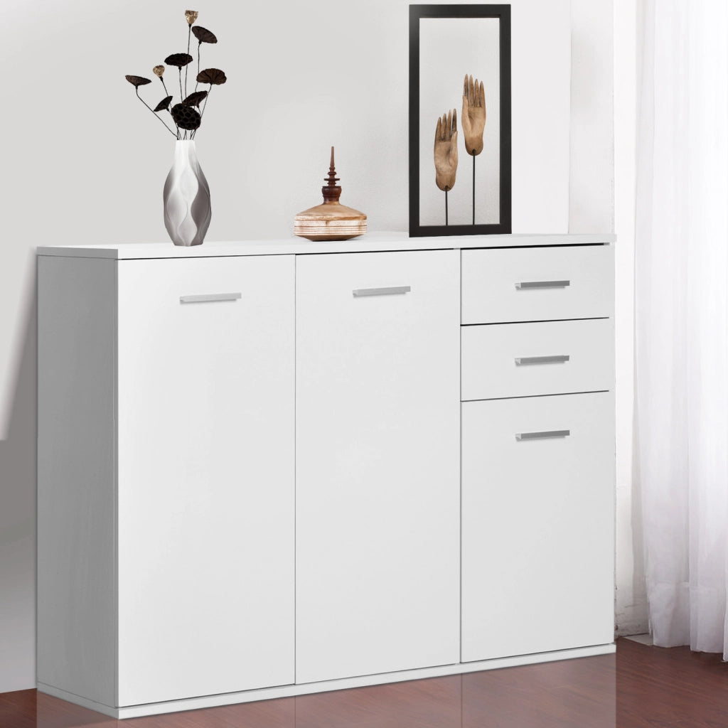Mobile Cucina con Ante e Cassetti ¨C zephmum ¨C Bianco Lucido 106x35x76
