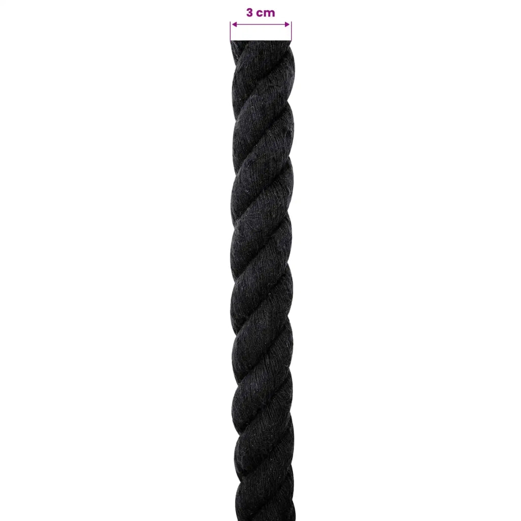 Corda di Cotone 30 mm 50 m Nero 100% Cotone 42011831