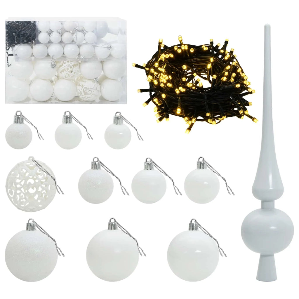 Albero di Natale Artificiale con Palline 120 cm 150 LED 3466087