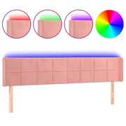 Testiera | Testata a LED Rosa 163x16x78/88 cm in Velluto