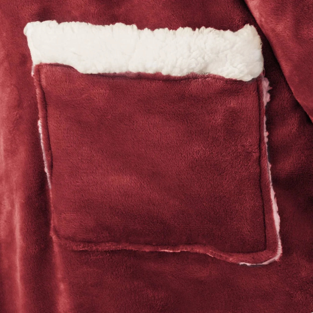 Felpa coperta Rosso Bordeaux L Pile e Flanella CFW4944256