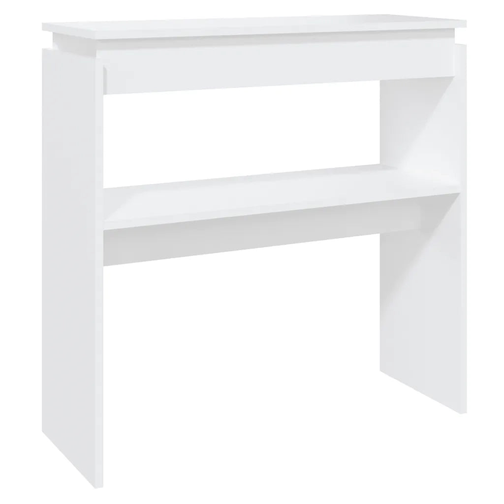 Tavolino Consolle Bianco 80x30x80 cm in Legno Multistrato 808314
