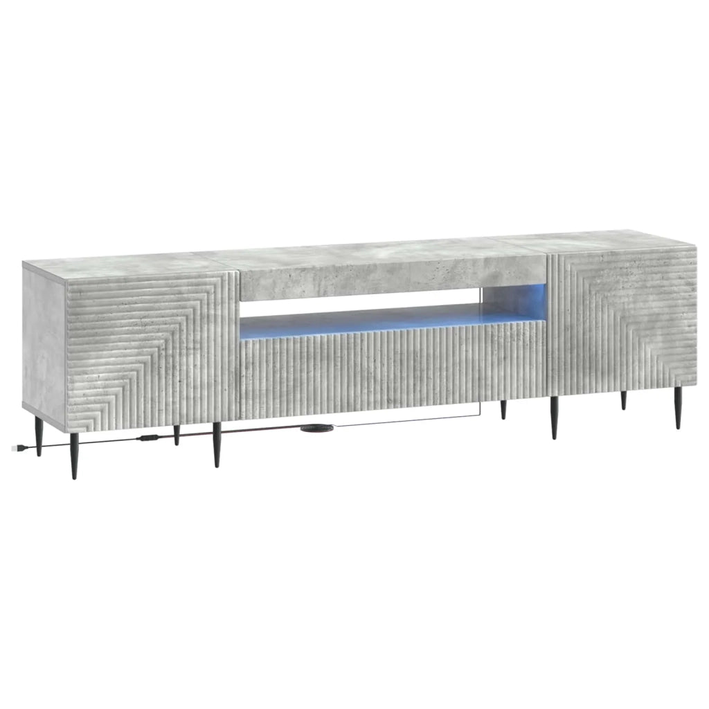 Mobile TV LED HAARLEM 153 x 35 x 43 cm Grigio Cemento 896908