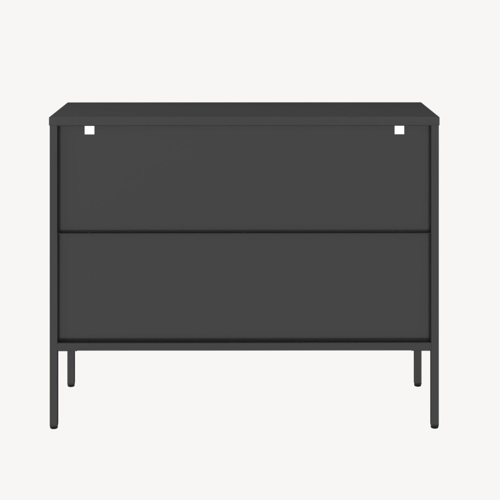 Armadietto con Vetrina Borshavisa Credenza con 3 Ante in Vetro 80x100x35 cm [en.casa]