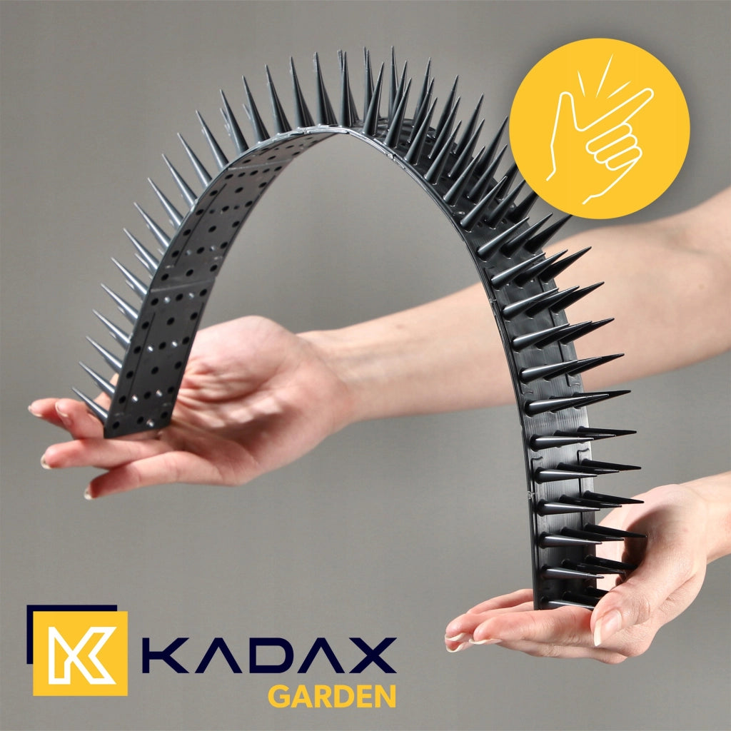 Punte anti-piccioni KADAX, 51 cm, in plastica densa e resistente, 48 pezzi