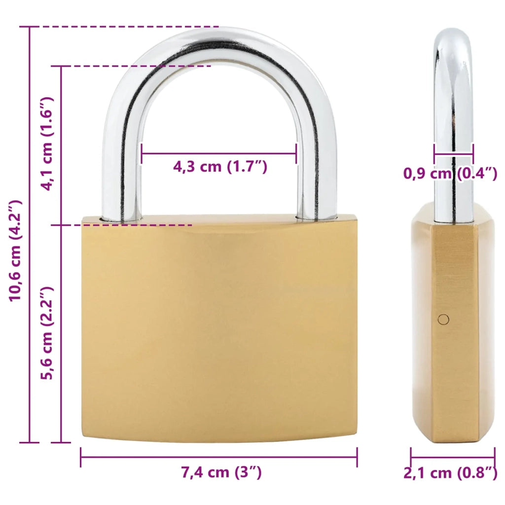 U Lock con Chiavi 50 pcs Ottone Ferro 42021941