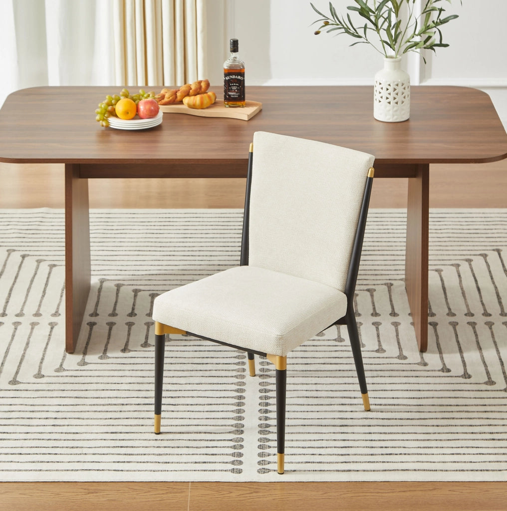 SEDIE Set da 2 pezzi in tessuto beige con gambe regolabili in altezza