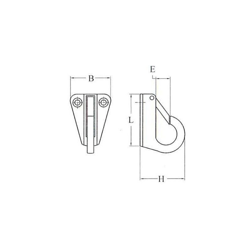 PIASTRINA INOX 316 GANCIO APRIBILE